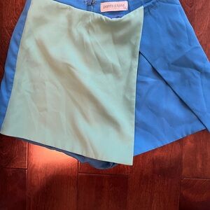 Blue and Green Women's Skirt